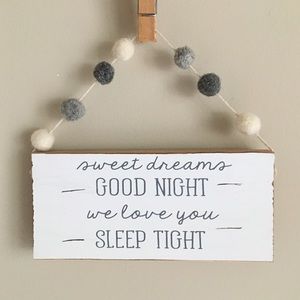 Adorable sleep tight wood sign!